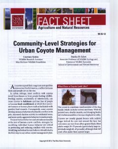 Icon of Community-Level Strategies For Urban Coyote Management